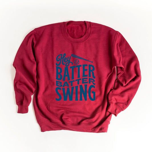 Hey Batter Batter Wavy Graphic Sweatshirt