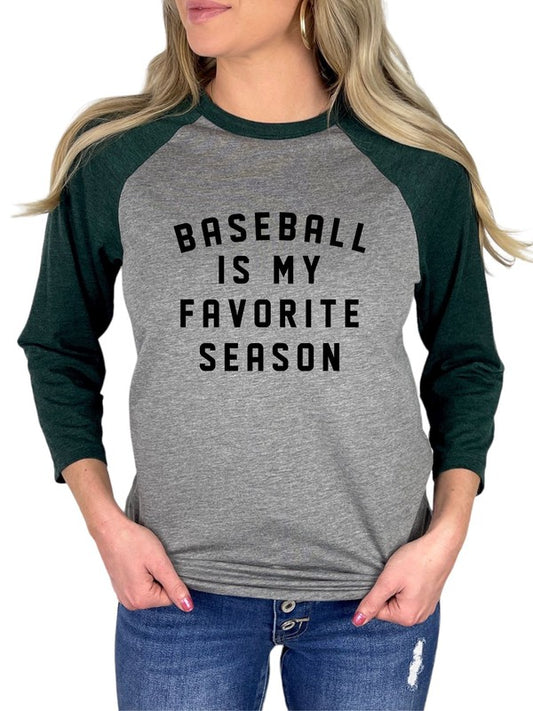 Baseball is my Favorite Season Baseball Sleeve Tee
